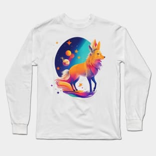 Starry Bonds - Exploring the Ethereal Realm of Cosmic Animals Long Sleeve T-Shirt